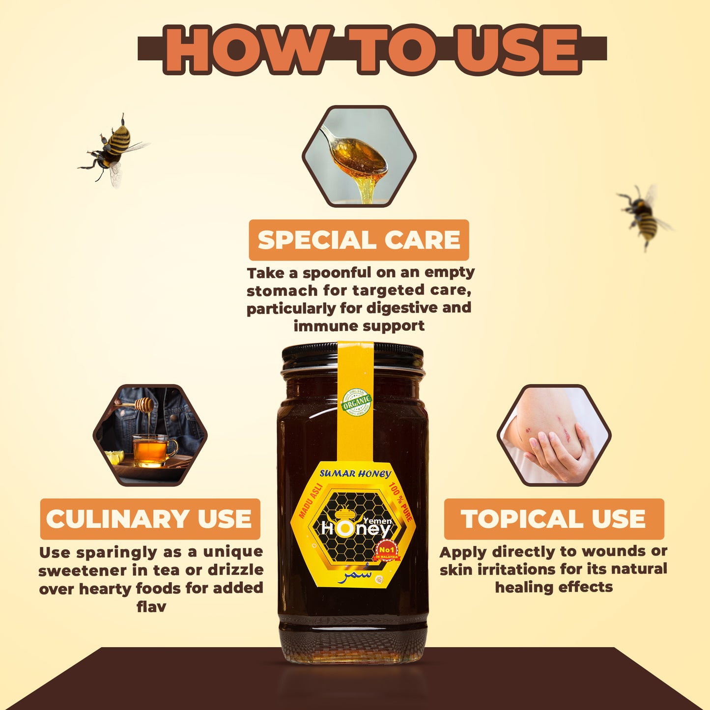 Sumar HADRAMAWT HONEY GREAD AA NATURAL 100% Yemen Sumar honey Asal Madu