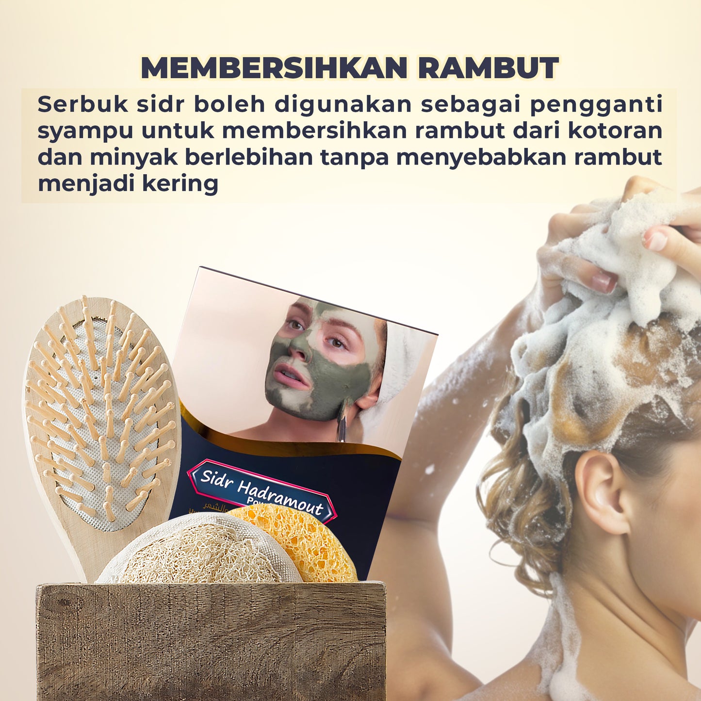 100% Natural Sidr Powder (Serbuk Daun Bidara) – Pure Herbal Powder for Hair & Skin Care – Chemical Free