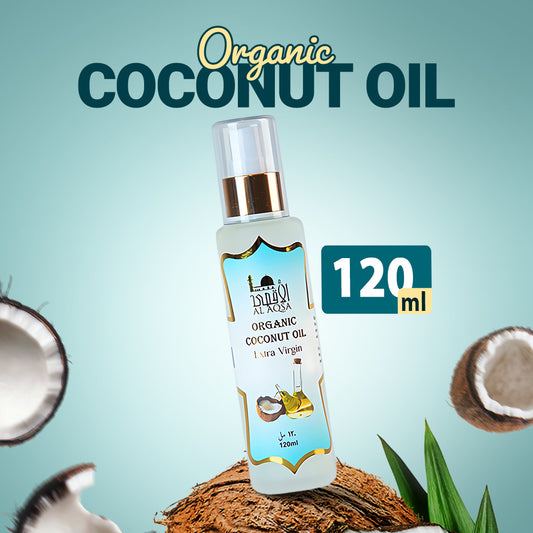 Organic Virgin Coconut Oil 120ml – Cold Pressed Extra Virgin – Natural Hair & Skin Care Oil – 100% Pure