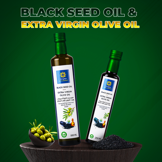 Black Seed Oil & Extra Virgin Olive Oil Blend – 100% Pure Natural Wellness Oil – Premium Cold Extracted