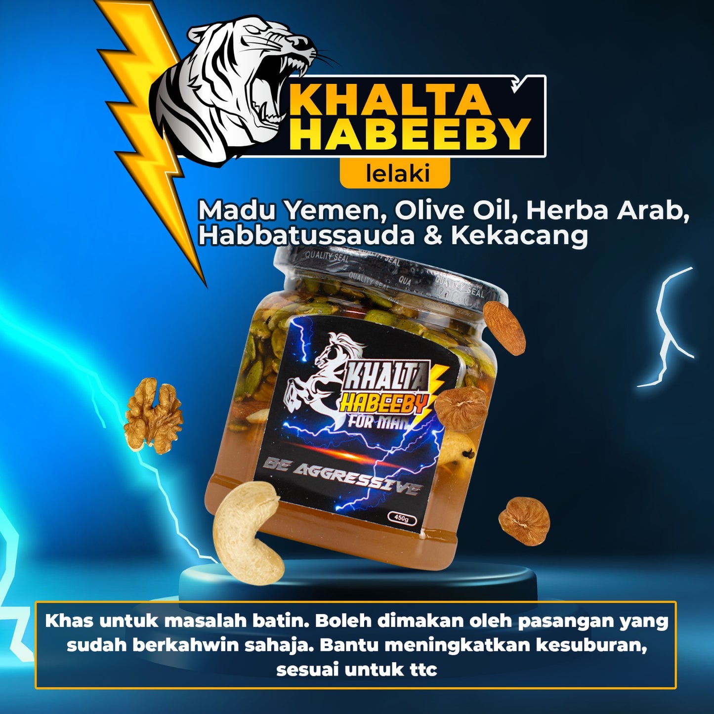 KHALTA HABEEBY FOR MEN AND WOMEN 450G BOOSTER( FOR MARRIED COUPLES ONLY)