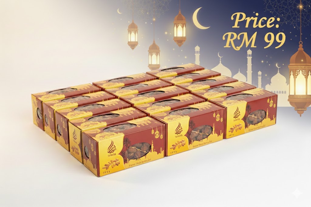 Kurma Tunisia Premium Fresh 2026 400G x12 Kurma doorgift